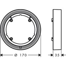 hansgrohe Rosace de compensation 22 mm, Noir mat