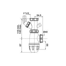 Siphon à culot pour machine à laver 75220000100