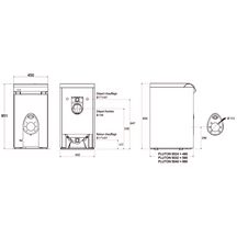 Chaudière sol fonte fioul PLUTON 5032 chauffage seul basse température convertible gaz sortie cheminée 32 kw réf. 026639