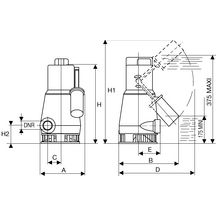 Pompe submersible eaux claires, avec commande automatique par flotteur NOVA 0,55 kW 230 V Mono NOVA 600 AUT réf 131030