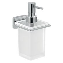 Distributeur de savon avec distributeur en metal chrome cromall verre 8 x 10,8 x 16 cm réf. 44811300200