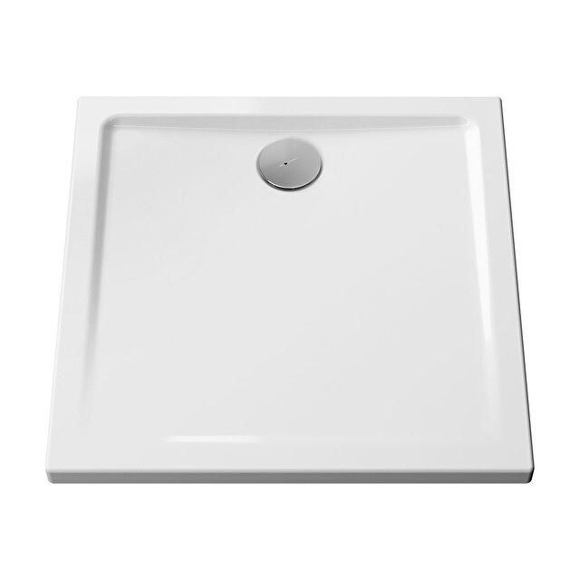 Receveur CASCADE à encastrer ultra-plat carré 80 x 80 x 4 cm , bonde de diamètre 90 mm Réf. 5761L003M0578