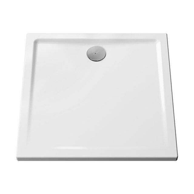 Receveur CASCADE ultra plat antidérapant 90 x 90 cm en céramique blanc