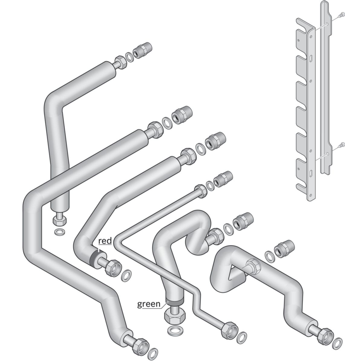 Kit de raccordement horizontal droite pour chaudière STELLIS réf. 7738110021