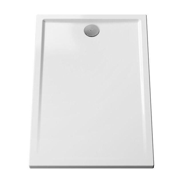 Receveur CASCADE ultra plat antidérapant 140 x 90 cm en céramique blanc