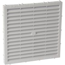 Grille d'aération + moustiquaire spécial façade à sceller à combinaison 1M64 carrée PVC blanc 112x112 mm