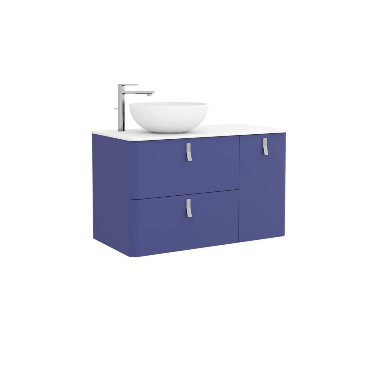 Meuble 90 porte droite UNIIQ L.89,7 x H.54 x P.45 cm finition azul altamar  Réf.24619