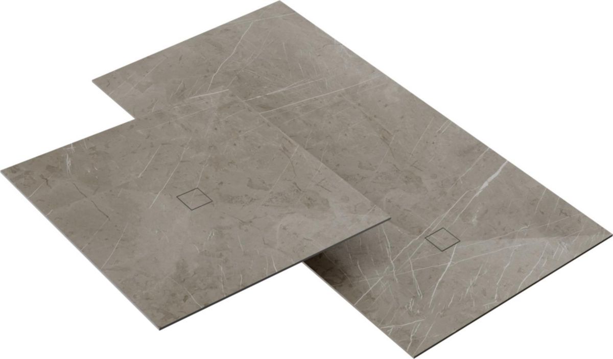 Revêtement prêtàposer Wedi top wall marble greybeige 4 x 600 x 2600 mm Réf. 072042222