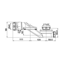 Siphon de bain extra-plat orientable réf 56000000100