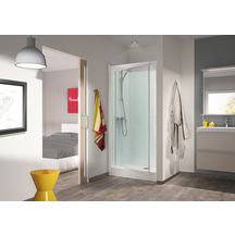 Cabine de douche Kineprime glass 100x80 niche pivotant receveur bas mecanique réf. CA743MTN