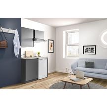 Meuble bas URBAN 62 cm 1 porte avec fileur, Anthracite