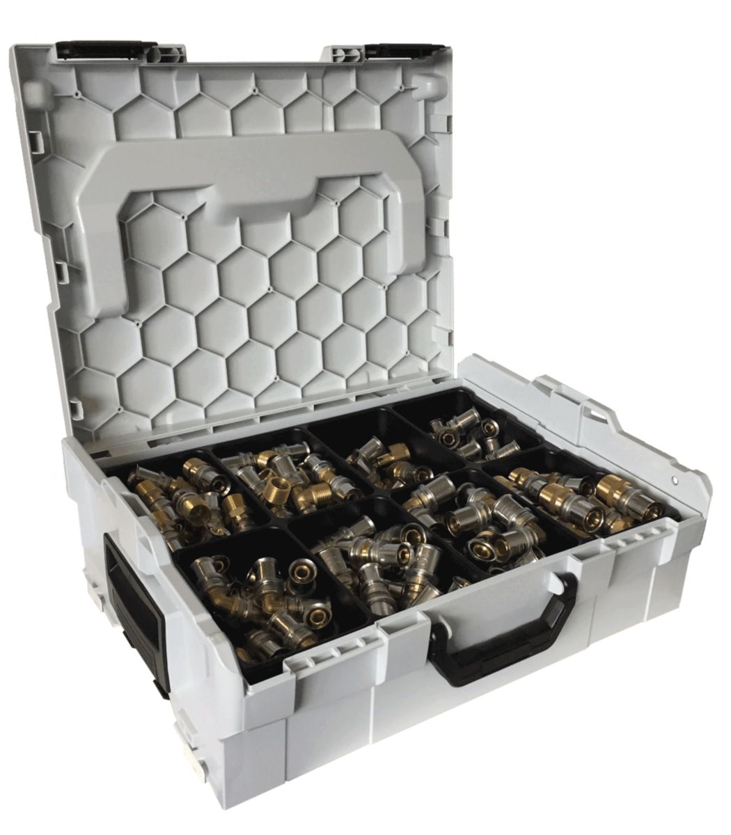 Mallette Daily Box - contient 120 raccords Tigris M5 - diamètre 16 mm Réf. 3083091