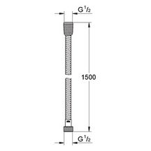 Flexible en métal 1500mm Relexaflex Metal Longlife Chromé 28143000