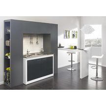 Meuble sous-évier (sans les portes) CLIPMETAL finition laqué Blanc Glacier 120 cm avec 1 étagère ABMV121Z00