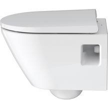 Cuvette suspendue Duravit D-Neo 480 mm blanc brillant fond creux rimless 3 L / 4,5 L évacuation horizontale Réf. 2587090000