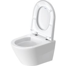 Cuvette suspendue Duravit D-Neo 480 mm blanc brillant fond creux rimless Durafix 3 L / 4,5 L évacuation horizontale Réf. 2588090000