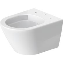 Cuvette suspendue Duravit D-Neo 480 mm blanc brillant fond creux rimless Durafix 3 L / 4,5 L évacuation horizontale Réf. 2588090000