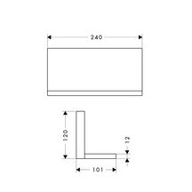 AXOR ShowerSolutions Tablette 240 / 120, Noir chromé brossé