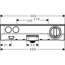 Mitigeur thermostatique bain douche Ecostat ShowerTablet Select 300 blanc chromé réf. 13151400