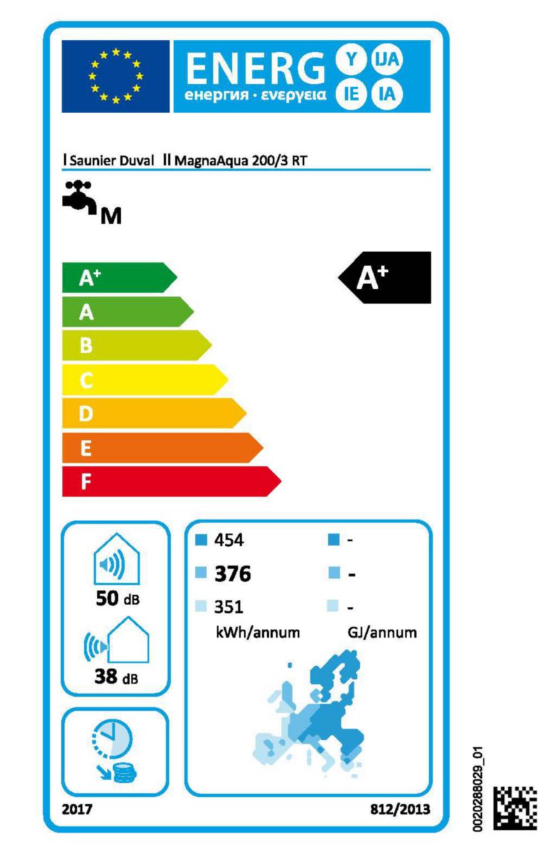 Chauffe-eau thermodynamique monobloc Magna Aqua 200/3 RT classe énergétique A+ Réf. 0010024436