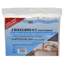 Bouclier thermique haute température fibres de verre pour soudure pack de 3 20x27cm réf. 861006