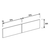 Lot de 2 façades tiroirs pour meuble sous-vasque EVERY DAY Alterna 120cm bois classique