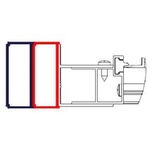 Profilé d'élargissement 15 mm pour portes et parois fixes EQUI, hauteur 1900 mm, argent poli Réf. EIELA1900VE