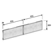 Lot de 2 façades tiroirs pour meuble sous-vasque EVERY DAY Alterna 120 cm Bois cannage