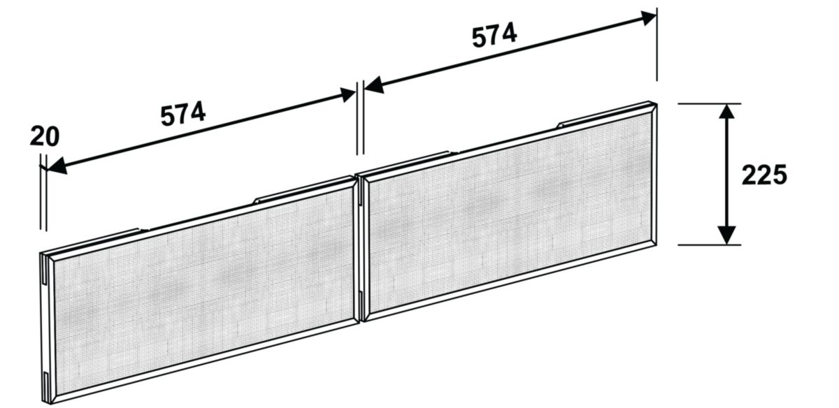 Lot de 2 façades tiroirs pour meuble sous-vasque EVERY DAY Alterna 120 cm Bois cannage