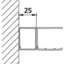 Profilé d'élargissement CADA XS ZDSVSV1CC200VK, hauteur 2000 mm, ARGENT Réf. 1403028176