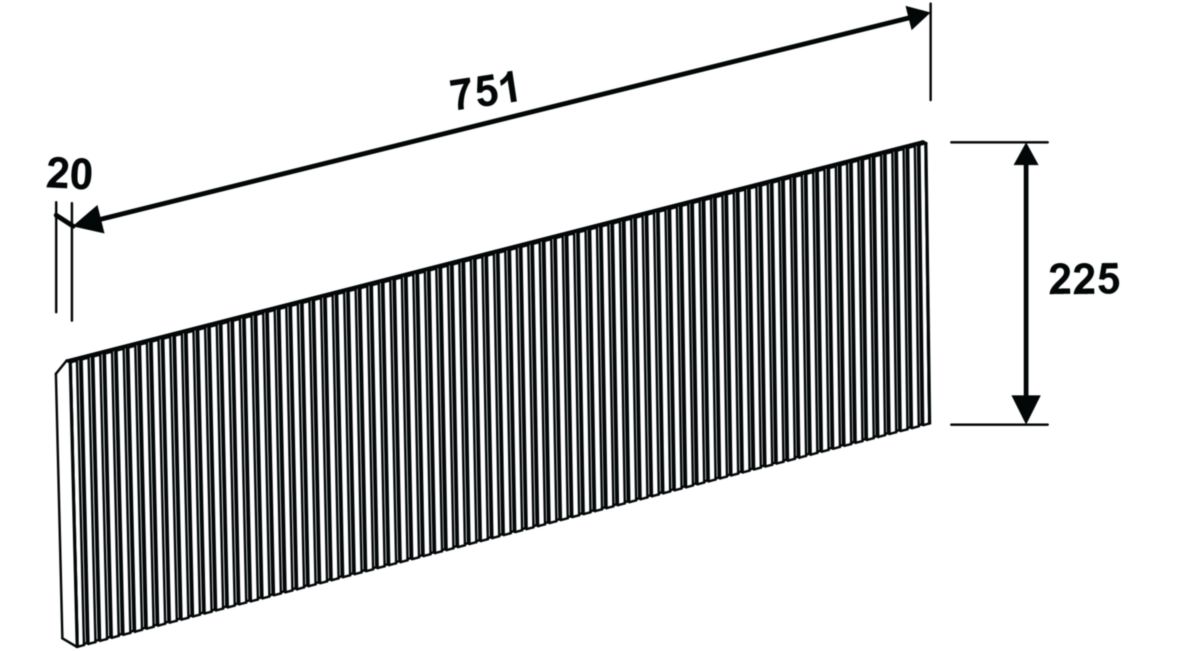 Façade 1 tiroir pour meuble sous-vasque EVERY DAY Alterna 80 cm bois rainuré