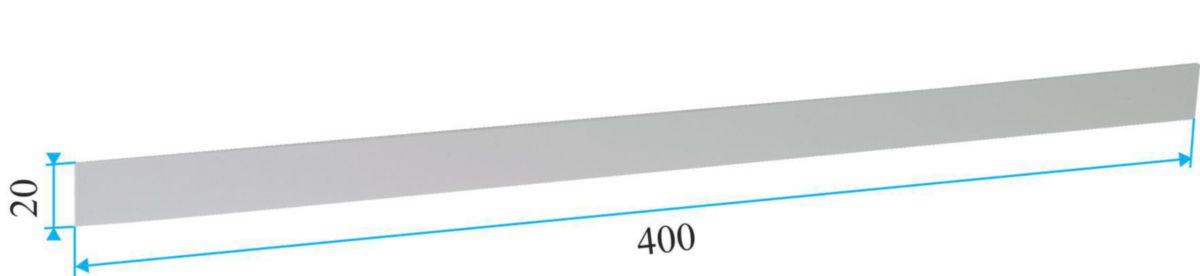 Flasque d'adaptation longue pour les entrées d'air EHB², EAI, EMMA - Acier époxy - blanc - longueur de 550 mm et hauteur de 60 mm 11011457