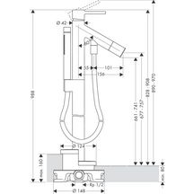 AXOR Starck Mitigeur bain/douche encastré au sol, Bronze brossé