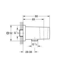 Coude à encastrer 1/2" Euphoria Cube Chromé 26370000