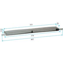 Manchon de raccordement pour entrée d'air - manchon droit coffre - tôle galvanisée - dimensions de 19x90x370 mm 11011333