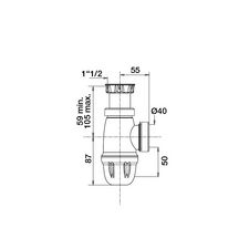 Siphon d'évier avec joints surmoules Réf 75070000100