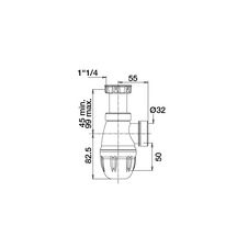 Siphon de lavabo avec joints surmoules Réf 61070000100