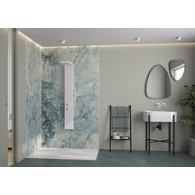 Panneau mural Kinewall Design 3 mm 150X202 marbre gris bleu