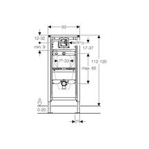 Bâti-support DUOFIX PLUS urinoir, universel, déclenchement encastré réf. 111616001