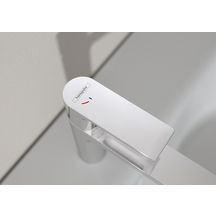 hansgrohe Rebris S Factice Mitigeur de lavabo 240 CoolStart EcoSmart+ pour vasque à poser avec tirette et vidage, Chrome