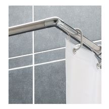 Tringle d'angle pour rideau de douche, extensible de 120 à 220 cm, aluminium blanc réf. 60617