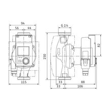 Circulateur ECS Wilo-Stratos PICO-Z 20/0,5-4 à rotor noyé avec raccord fileté, moteur CE auto-protégé et régulation de puissance électronique intégrée pour les systèmes de bouclage d'eau chaude sanitaire. Réf: 4255430