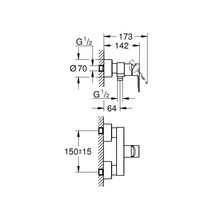 Mitigeur monocommande douche Lineare Hard Graphite brossé Réf. 33865AL1