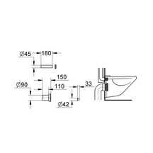 Garniture de raccordement RAPID SL, pour cuvette suspendue réf. 37311K00