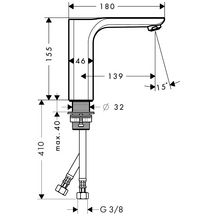 AXOR Urquiola Mitigeur de lavabo 130 sans tirette ni vidage, Bronze brossé