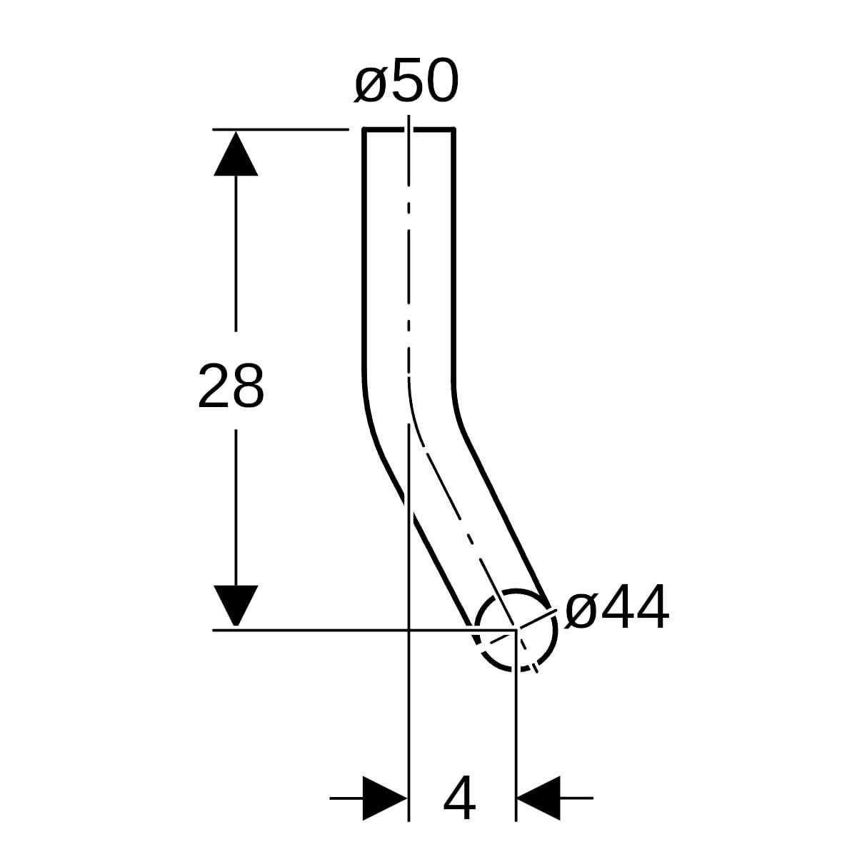 Coude de chasse droit PVC 04 blanc réf. 118.111.11.1