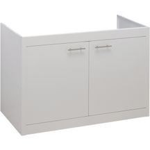 Meuble sous-évier (sans les portes) CLIPMETAL finition laqué Blanc Glacier 120 cm avec 1 étagère ABMV121Z00