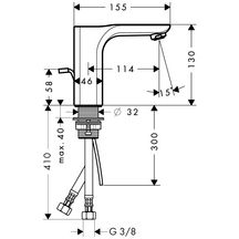 AXOR Urquiola Mitigeur de lavabo 110 pour lave-mains avec tirette et vidage, Bronze brossé