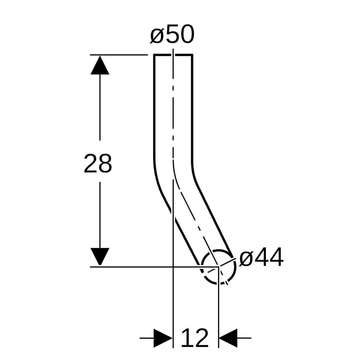 Coude de chasse droit PVC 12 blanc réf. 118.115.11.1