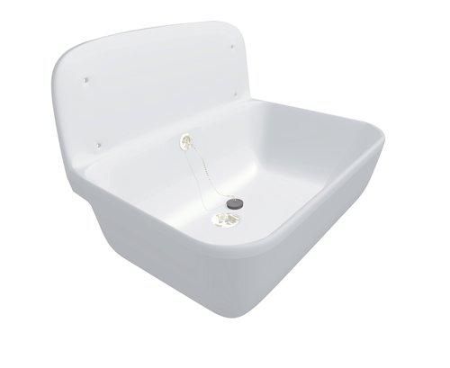 Poste d'eau mural longueur 49,5 cm Polypropylène Blanc POSTOB